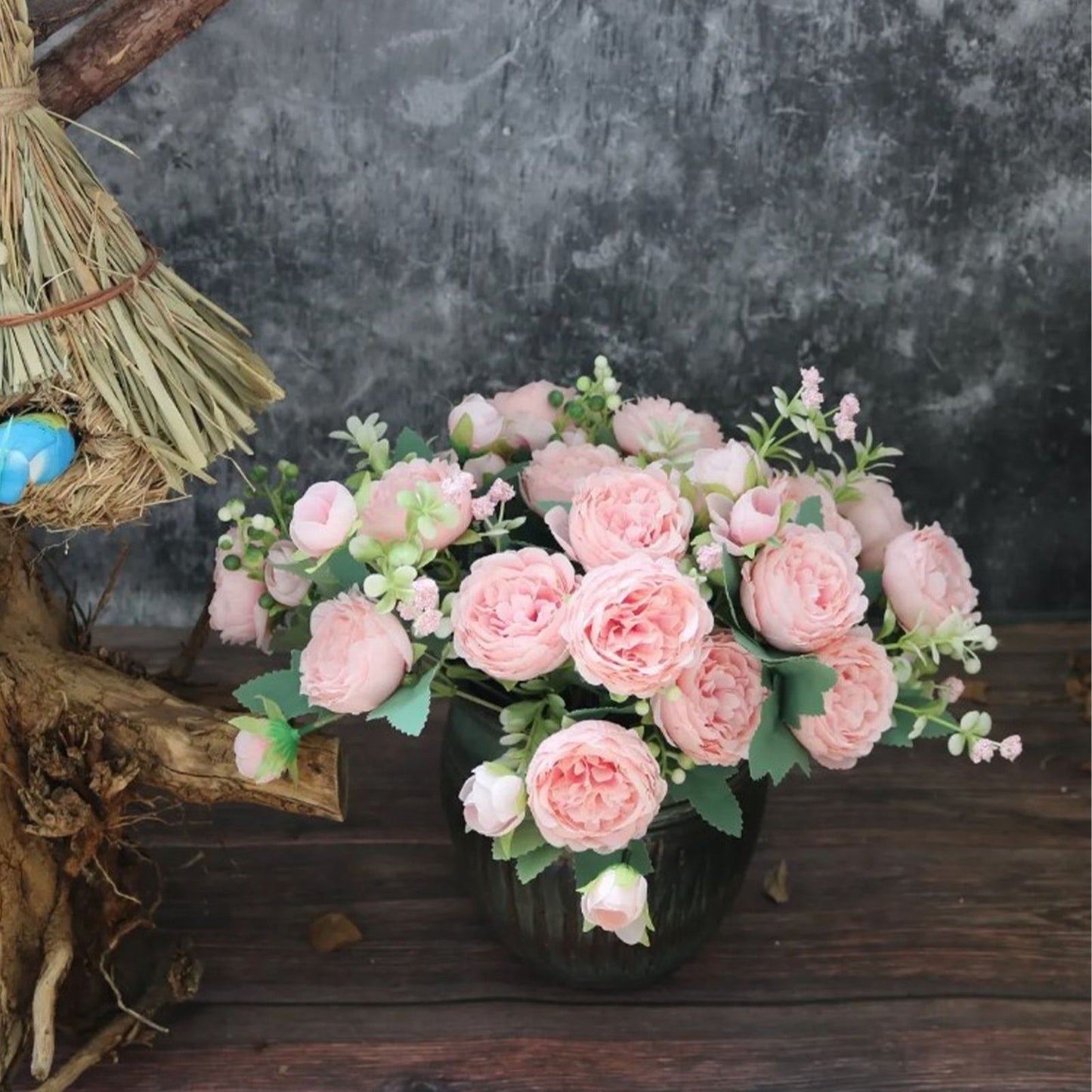 2 Bunches Artificial Peonies Romantic Vivid 6cm Diameter Attractive Decorative Light Weight Faux Peonies V1294-YM0512-3115220117512
