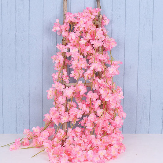 1.8m 256 Simulated Artificial Sakura Flower Garland Hanging Vines for Spring Home Room Wedding Party Decor V1294-YM0512-3115220117711