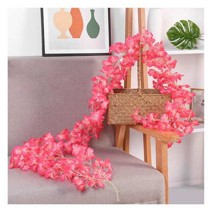 1.8m 256 Simulated Artificial Sakura Flower Garland Hanging Vines for Spring Home Room Wedding Party Decor V1294-YM0512-3115220117712