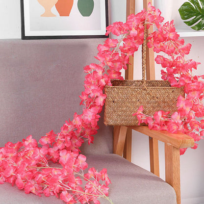 1.8m 256 Simulated Artificial Sakura Flower Garland Hanging Vines for Spring Home Room Wedding Party Decor V1294-YM0512-3115220117712