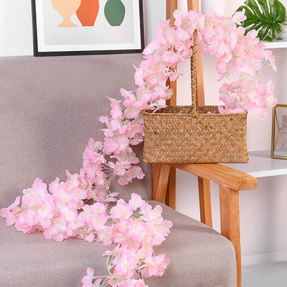 1.8m 256 Simulated Artificial Sakura Flower Garland Hanging Vines for Spring Home Room Wedding Party Decor V1294-YM0512-3115220117713