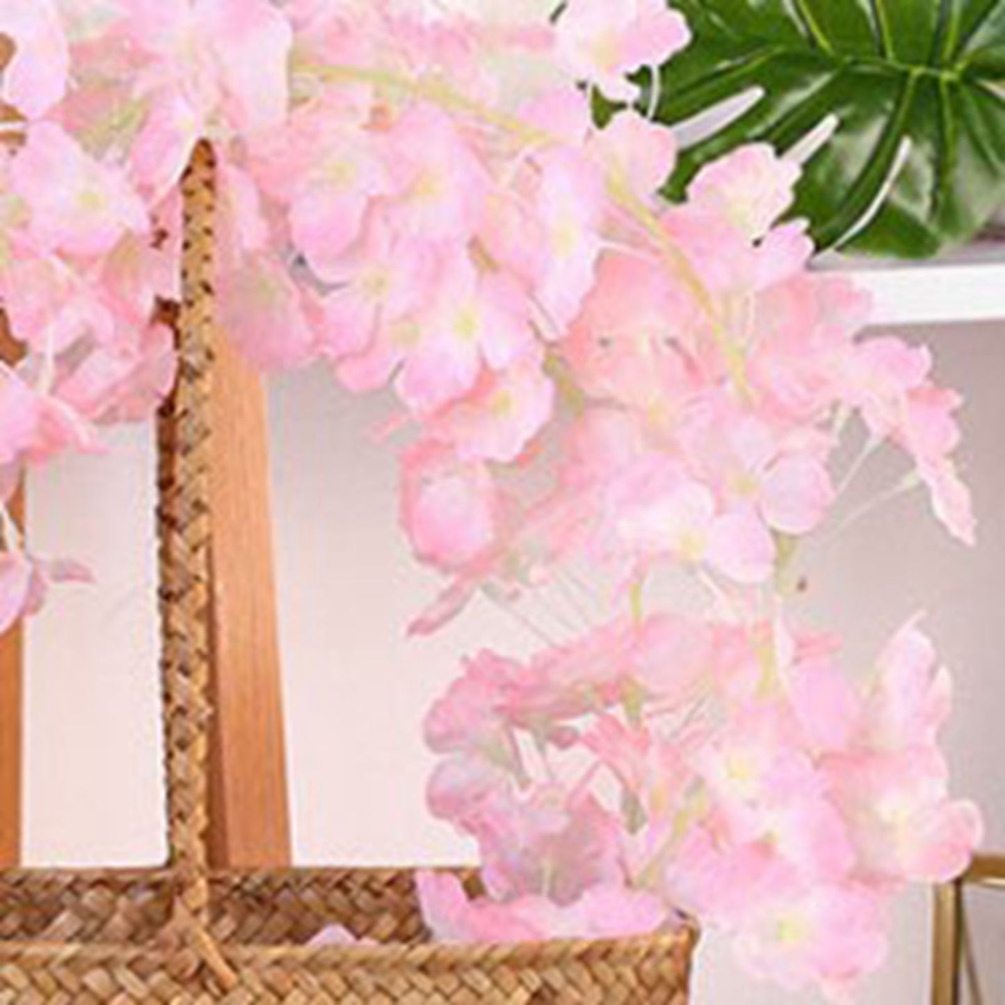 1.8m 256 Simulated Artificial Sakura Flower Garland Hanging Vines for Spring Home Room Wedding Party Decor V1294-YM0512-3115220117713