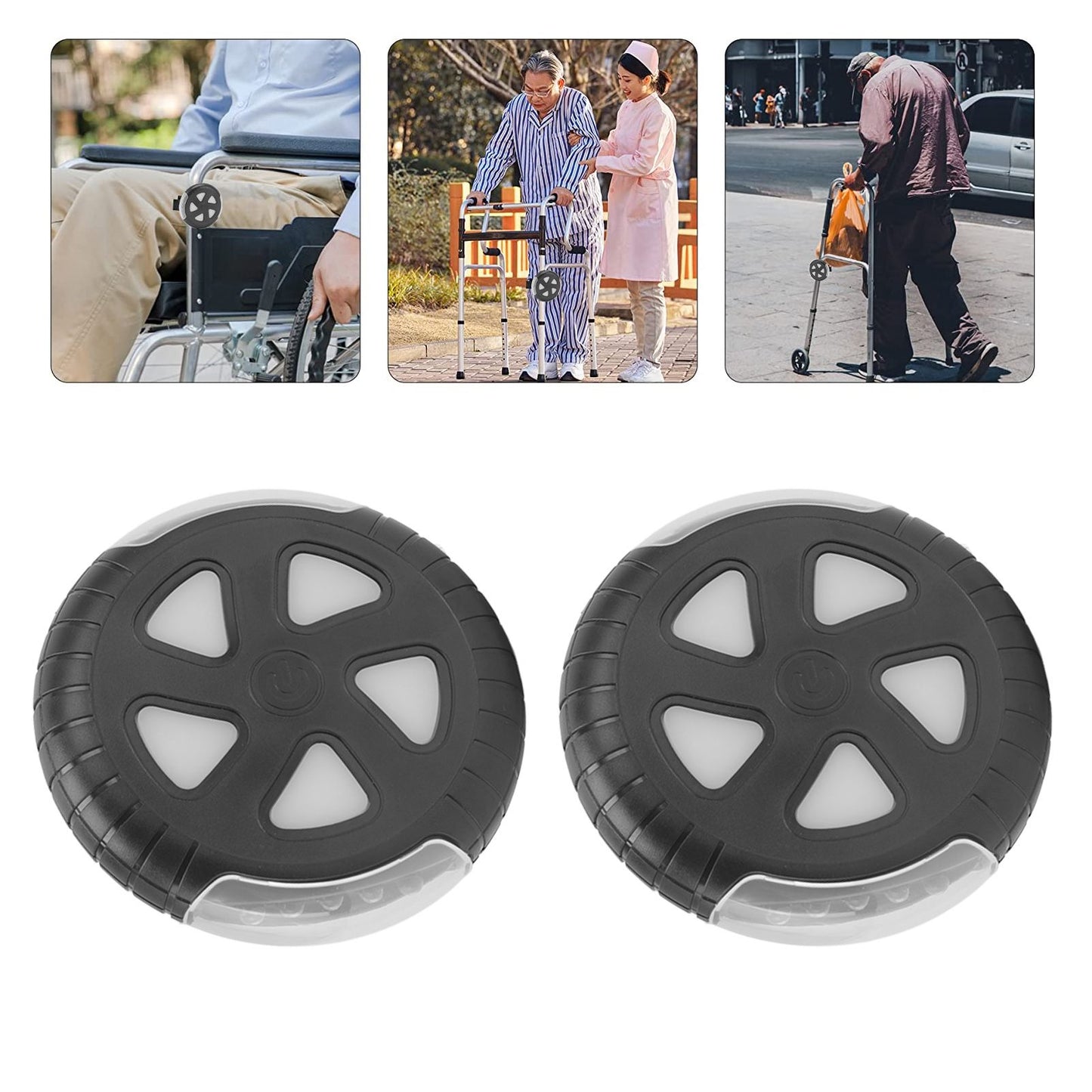 1 Pair Stroller Lights Waterproof Easy to Install LED Stroller Lights Stroller Safety Lights for Wheelchair V1294-YM0512-3115220118311