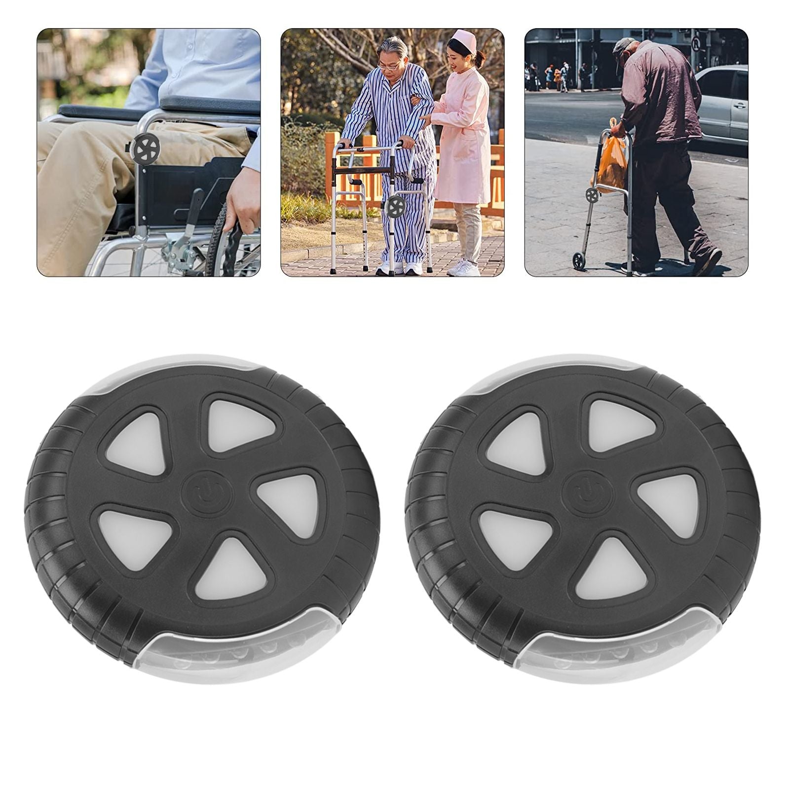 1 Pair Stroller Lights Waterproof Easy to Install LED Stroller Lights Stroller Safety Lights for Wheelchair V1294-YM0512-3115220118311