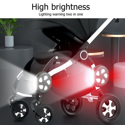1 Pair Stroller Lights Waterproof Easy to Install LED Stroller Lights Stroller Safety Lights for Wheelchair V1294-YM0512-3115220118311