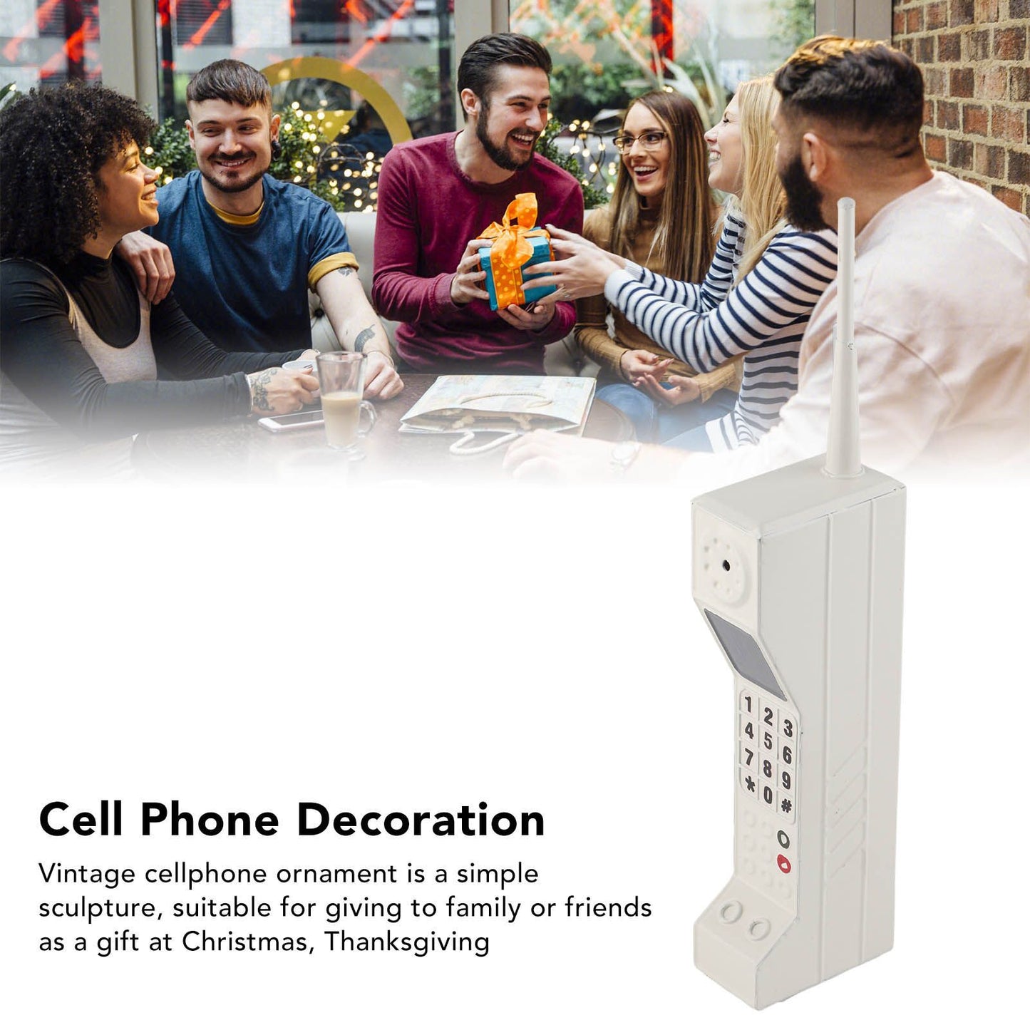 Retro Cellphone Model Old Fashioned Cellular Phone Model Ornament Vintage Simulation Photographic Props for V1294-YM0512-3115220118411
