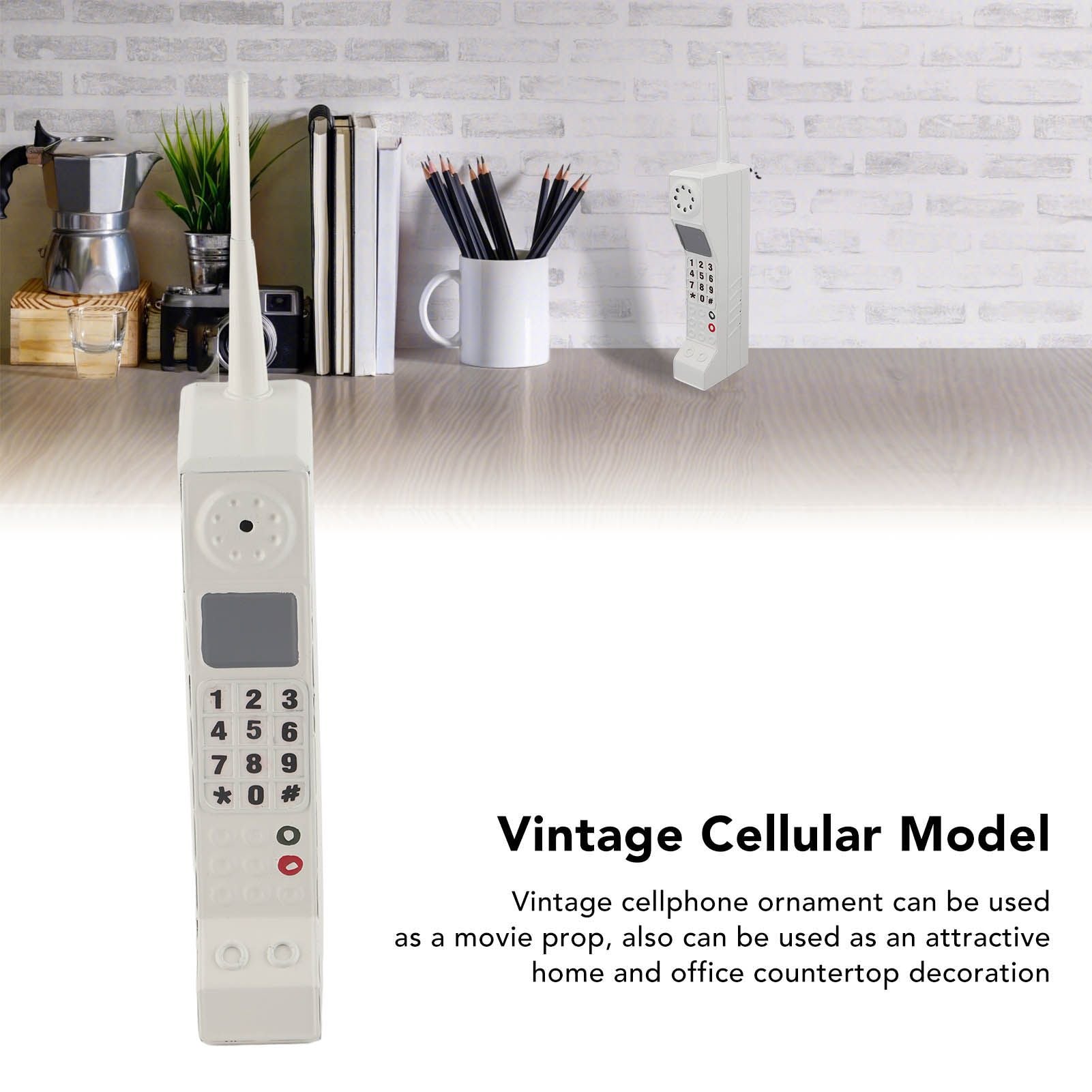Retro Cellphone Model Old Fashioned Cellular Phone Model Ornament Vintage Simulation Photographic Props for V1294-YM0512-3115220118411