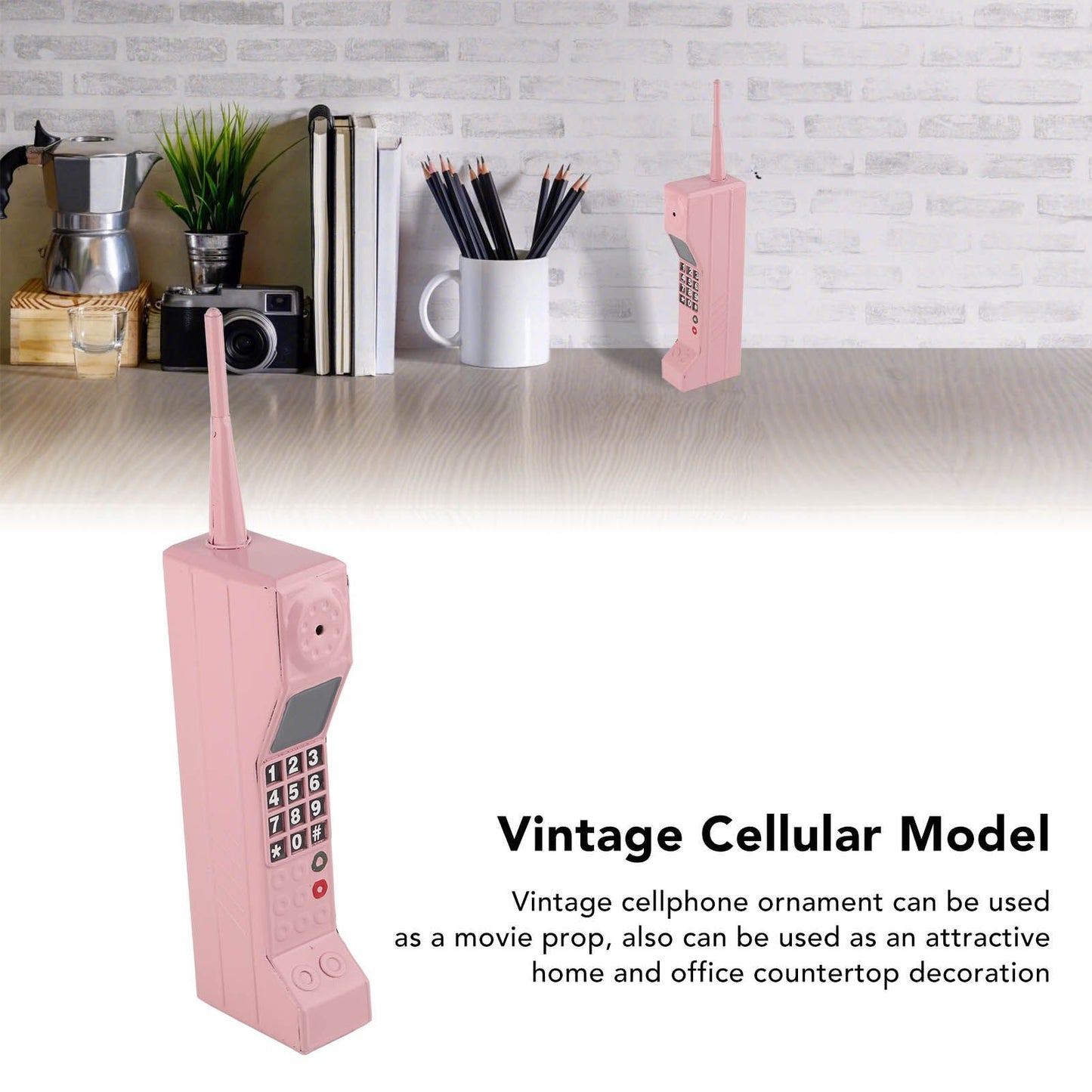 Retro Cellphone Model Old Fashioned Cellular Phone Model Ornament Vintage Simulation Photographic Props for V1294-YM0512-3115220118412