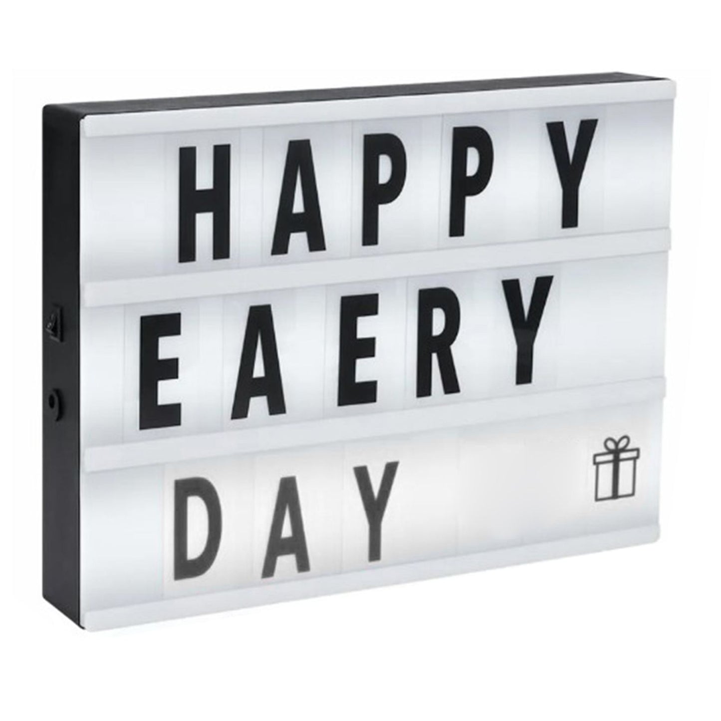 Cinema Light Box with Letters DIY Warm Light Up Letter Box with 96 Lettering Sticker for Room Decoration V1294-YM0512-3115220119311