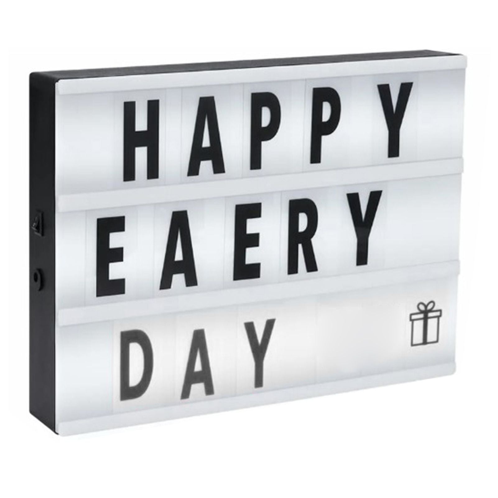 Cinema Light Box with Letters DIY Warm Light Up Letter Box with 96 Lettering Sticker for Room Decoration V1294-YM0512-3115220119311