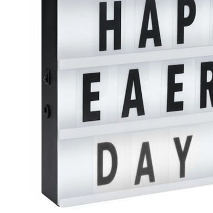 Cinema Light Box with Letters DIY Warm Light Up Letter Box with 96 Lettering Sticker for Room Decoration V1294-YM0512-3115220119311
