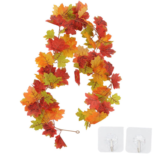 Maple Leaf Fall Garland Vivid Artificial Autumn Foliage Hanging Vine Garland for Thanksgiving Home Decoration V1294-YM0512-3115220121311