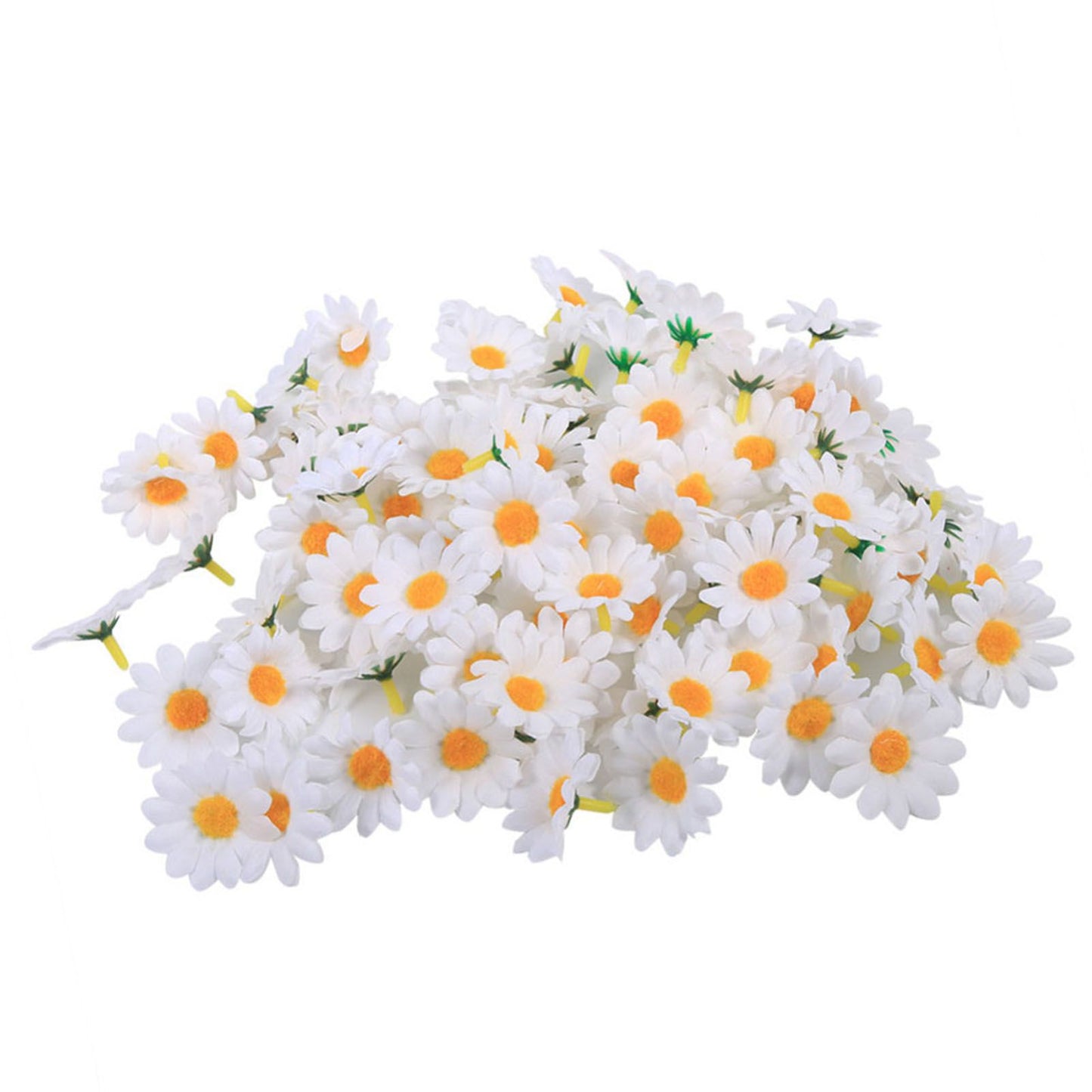 100pcs Artificial Little Daisy Lovely DIY Handcraft Silk Little Daisy for Offices Weddings White V1294-YM0512-3115220121912
