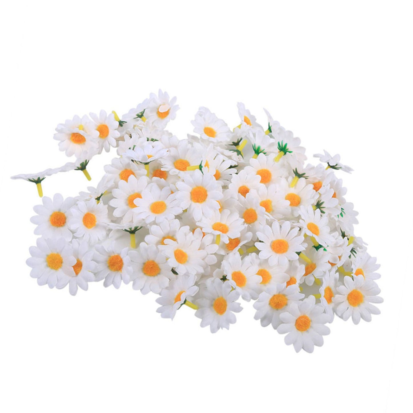 100pcs Artificial Little Daisy Lovely DIY Handcraft Silk Little Daisy for Offices Weddings White V1294-YM0512-3115220121912