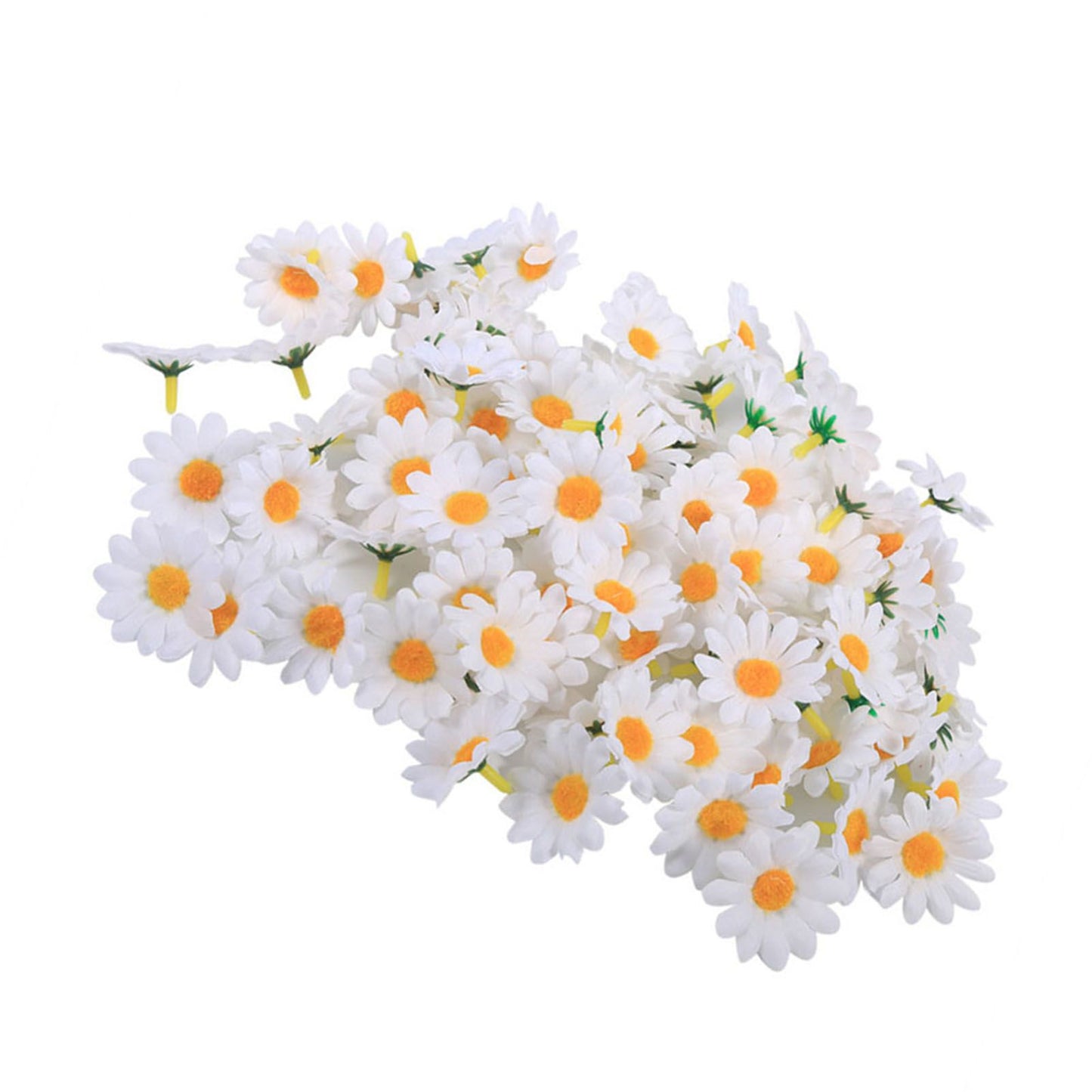 100pcs Artificial Little Daisy Lovely DIY Handcraft Silk Little Daisy for Offices Weddings White V1294-YM0512-3115220121912