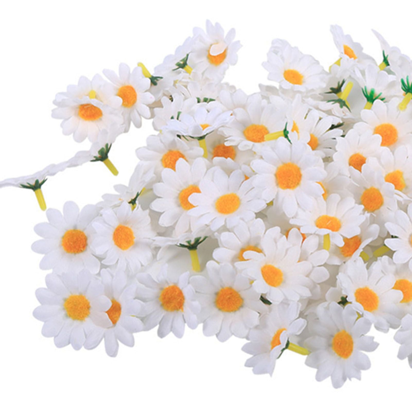 100pcs Artificial Little Daisy Lovely DIY Handcraft Silk Little Daisy for Offices Weddings White V1294-YM0512-3115220121912
