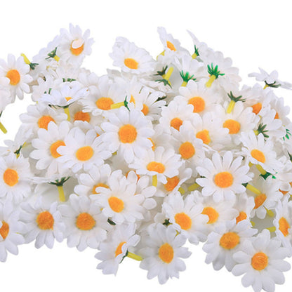 100pcs Artificial Little Daisy Lovely DIY Handcraft Silk Little Daisy for Offices Weddings White V1294-YM0512-3115220121912