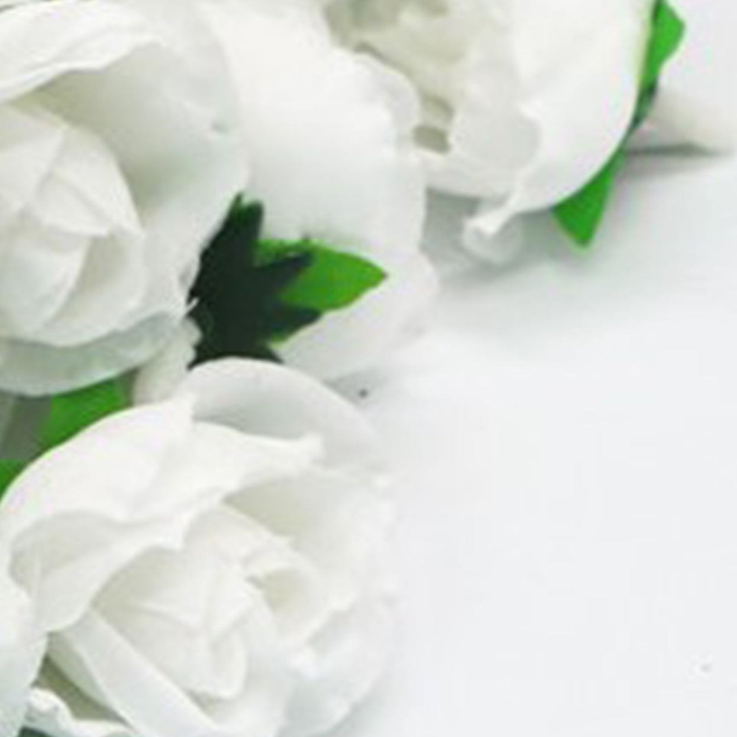 50PCS Simulation Rose Head Decorative Reusable Silk Fake Rose Flower for Wedding Party White V1294-YM0512-3115220122612