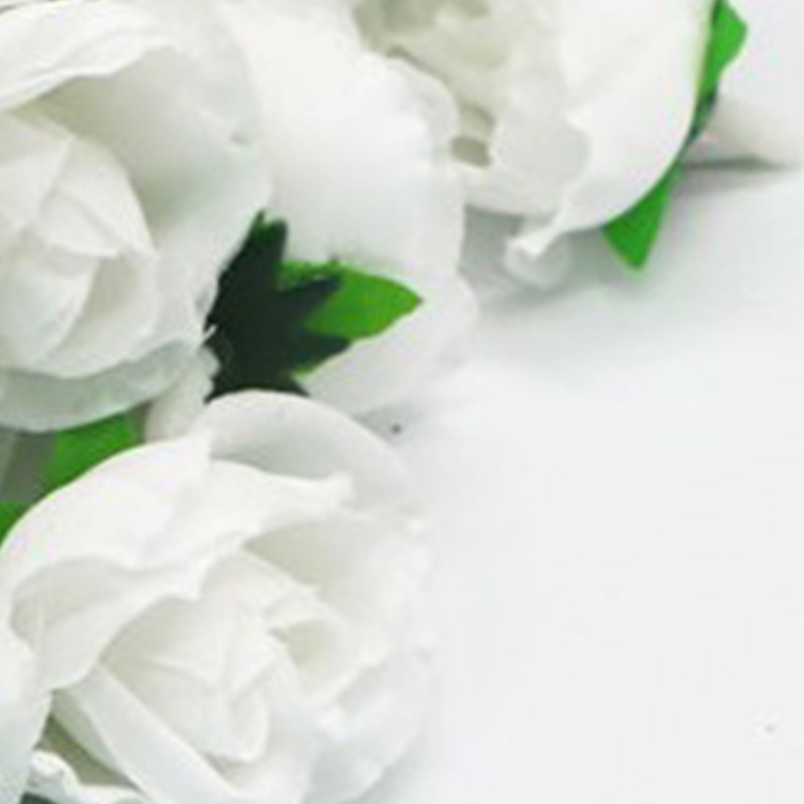 50PCS Simulation Rose Head Decorative Reusable Silk Fake Rose Flower for Wedding Party White V1294-YM0512-3115220122612