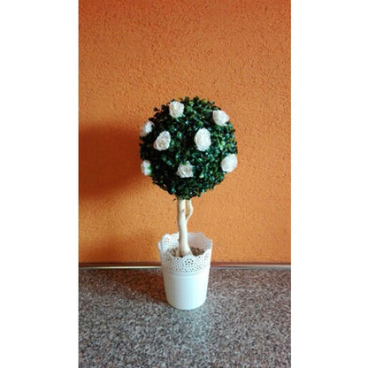 50PCS Simulation Rose Head Decorative Reusable Silk Fake Rose Flower for Wedding Party White V1294-YM0512-3115220122612