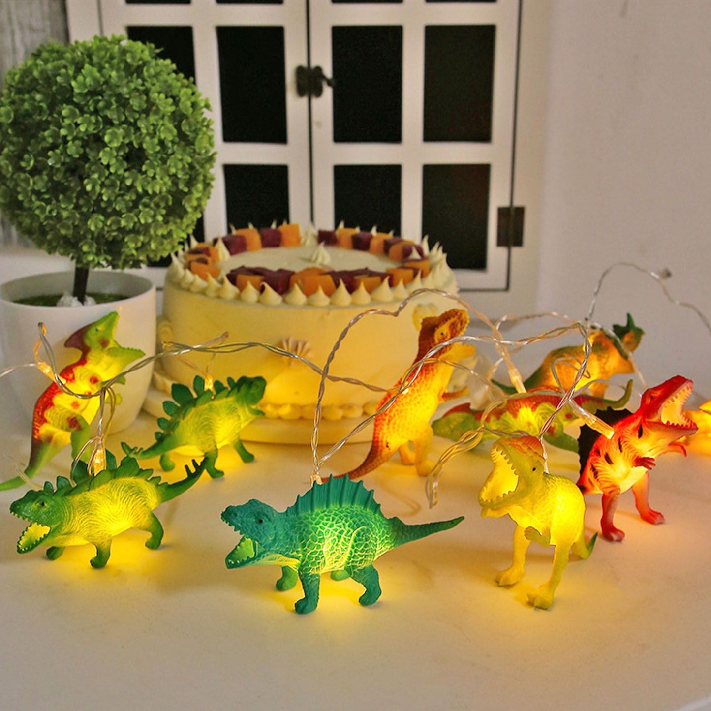 Dinosaur String Lamp 2m 10LED String Lights Animal Fashionable Decorative Light for Bedroom 4.5V V1294-YM0512-3115220122711
