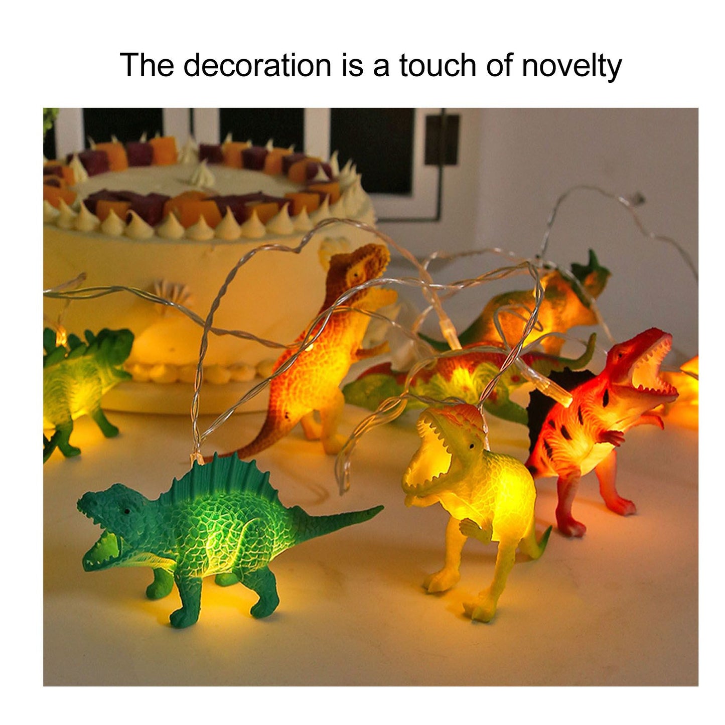 Dinosaur String Lamp 2m 10LED String Lights Animal Fashionable Decorative Light for Bedroom 4.5V V1294-YM0512-3115220122711