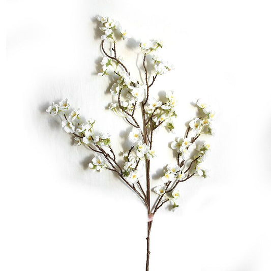 Artificial Cherry Blossom 4 Branches Decorative Lifelike Cherry Blossom Branches Decor 97cm White V1294-YM0512-3115220122911