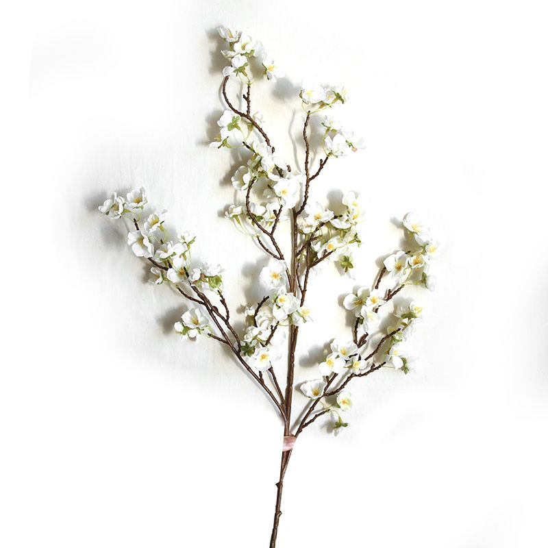 Artificial Cherry Blossom 4 Branches Decorative Lifelike Cherry Blossom Branches Decor 97cm White V1294-YM0512-3115220122911