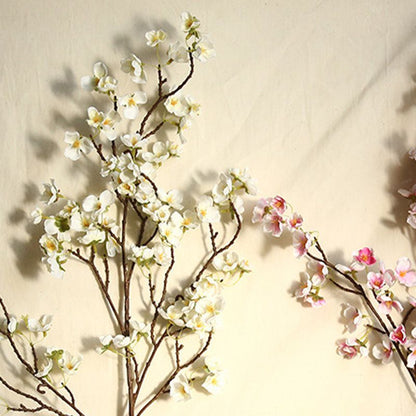 Artificial Cherry Blossom 4 Branches Decorative Lifelike Cherry Blossom Branches Decor 97cm White V1294-YM0512-3115220122911