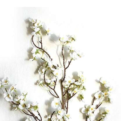 Artificial Cherry Blossom 4 Branches Decorative Lifelike Cherry Blossom Branches Decor 97cm White V1294-YM0512-3115220122911