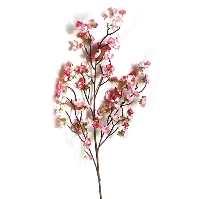 Artificial Cherry Blossom 4 Branches Decorative Lifelike Cherry Blossom Branches Decor 97cm Dark Pink V1294-YM0512-3115220122912