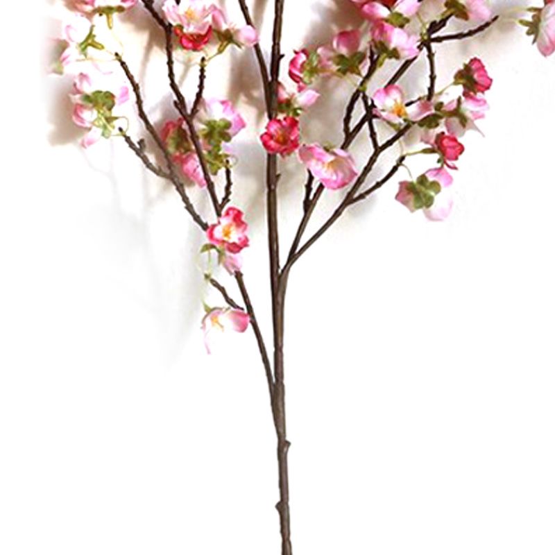 Artificial Cherry Blossom 4 Branches Decorative Lifelike Cherry Blossom Branches Decor 97cm Dark Pink V1294-YM0512-3115220122912