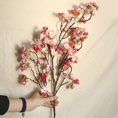 Artificial Cherry Blossom 4 Branches Decorative Lifelike Cherry Blossom Branches Decor 97cm Dark Pink V1294-YM0512-3115220122912