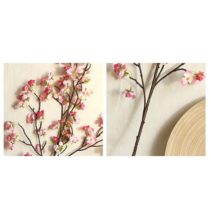 Artificial Cherry Blossom 4 Branches Decorative Lifelike Cherry Blossom Branches Decor 97cm Dark Pink V1294-YM0512-3115220122912