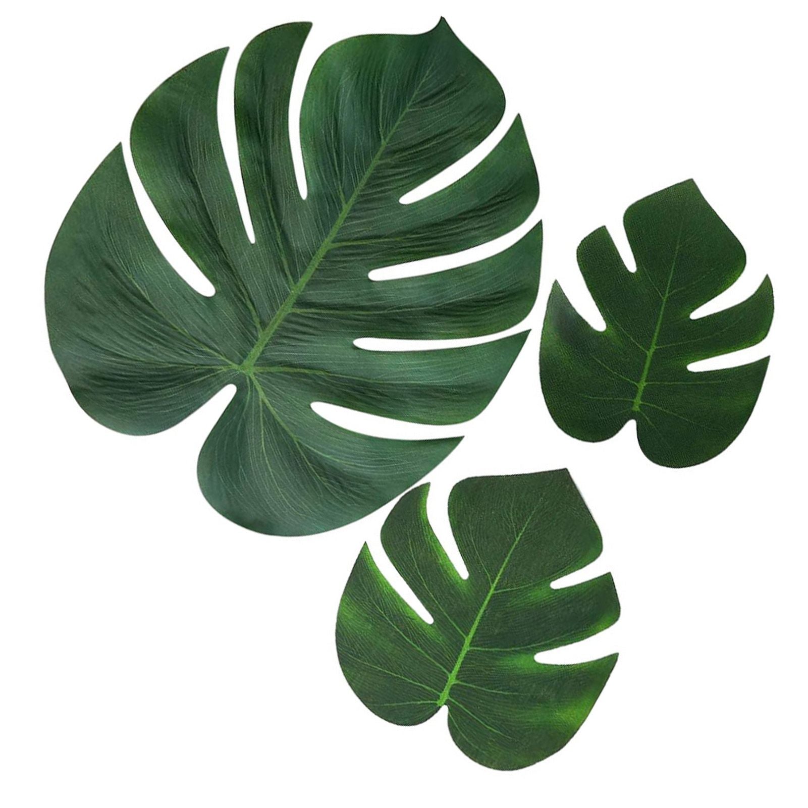 70pcs Simulated Palm Leaves Decorative Practical 10 Kinds Fake Faux Jungle Leaf Set for Home V1294-YM0512-3115220123111