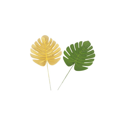 70pcs Simulated Palm Leaves Decorative Practical 10 Kinds Fake Faux Jungle Leaf Set for Home V1294-YM0512-3115220123111