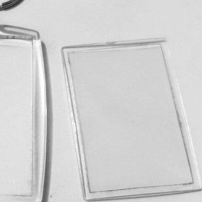 50Pcs Photo Insert Keychain Acrylic Blank Transparent Photo Picture Frame Keyring V1294-YM0512-3115220123611