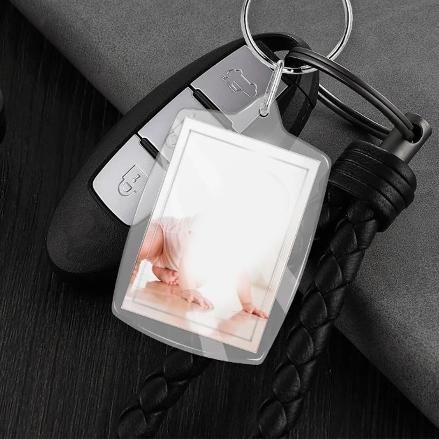 50Pcs Photo Insert Keychain Acrylic Blank Transparent Photo Picture Frame Keyring V1294-YM0512-3115220123611
