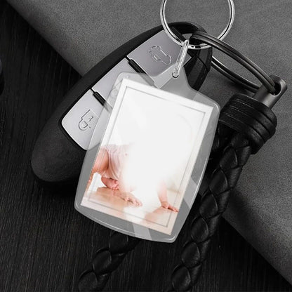50Pcs Photo Insert Keychain Acrylic Blank Transparent Photo Picture Frame Keyring V1294-YM0512-3115220123611