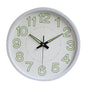12 Inch Luminous Wall Clock Minimalist Round Quartz Clock for Bedroom Living Room Decoration White V1294-YM0512-3115220124511