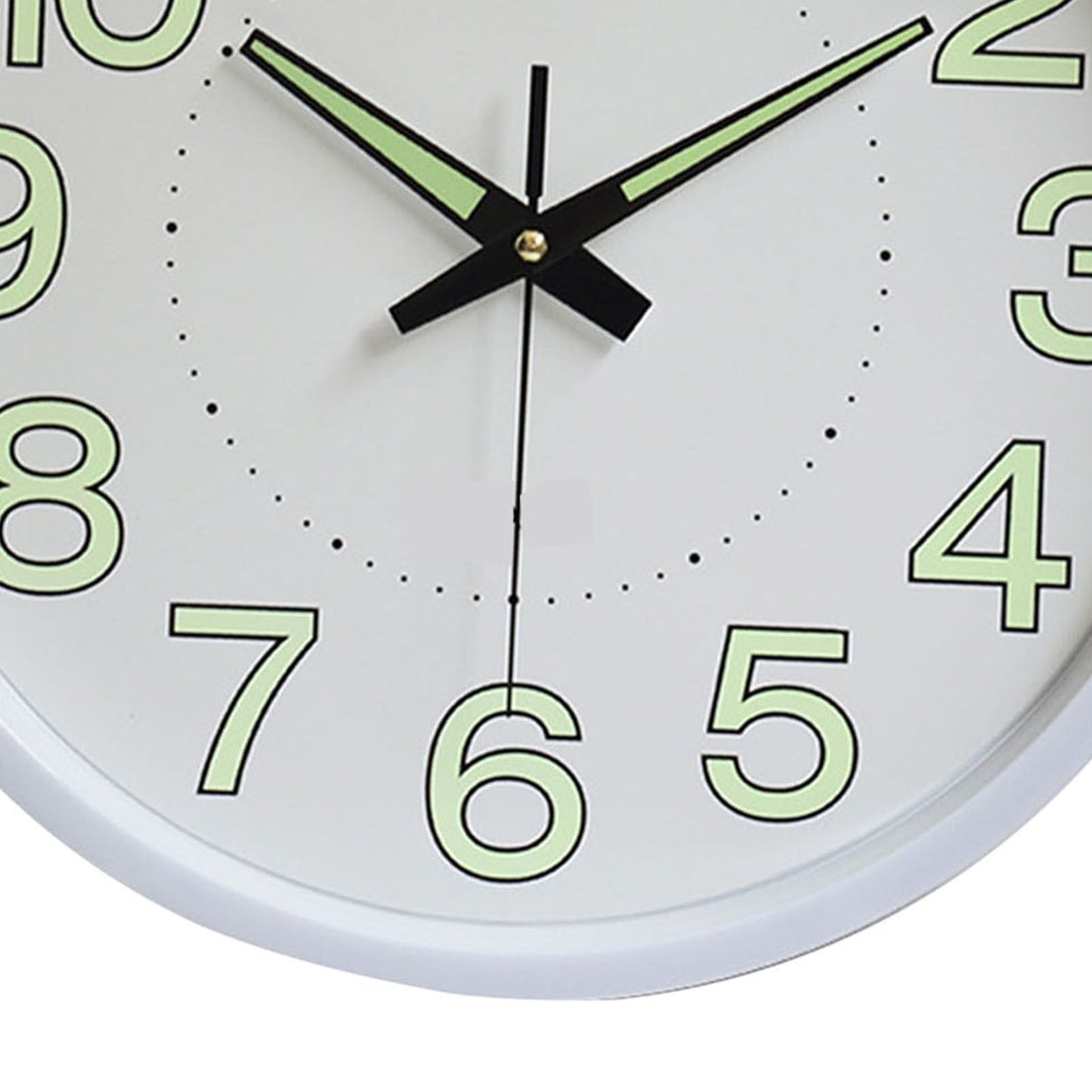 12 Inch Luminous Wall Clock Minimalist Round Quartz Clock for Bedroom Living Room Decoration White V1294-YM0512-3115220124511