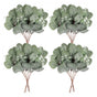 24Pcs Artificial Eucalyptus Stem Branches Round Eucalyptus Leaf with White Flower Decor Artificial Wedding V1294-YM0512-3115220127711