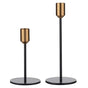2 Pcs Metal Candle Holder Simple Modern Design Antique Black Candlestick Decoration for Home Wedding V1294-YM0512-3115220128011