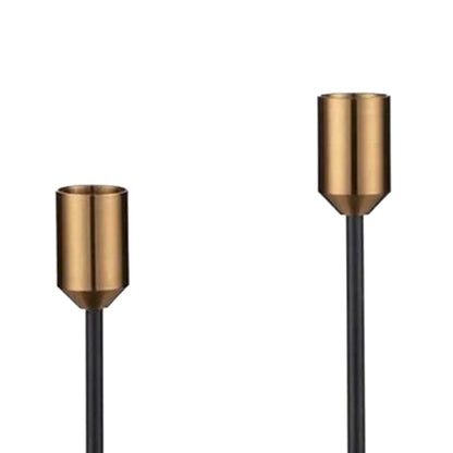 2 Pcs Metal Candle Holder Simple Modern Design Antique Black Candlestick Decoration for Home Wedding V1294-YM0512-3115220128011