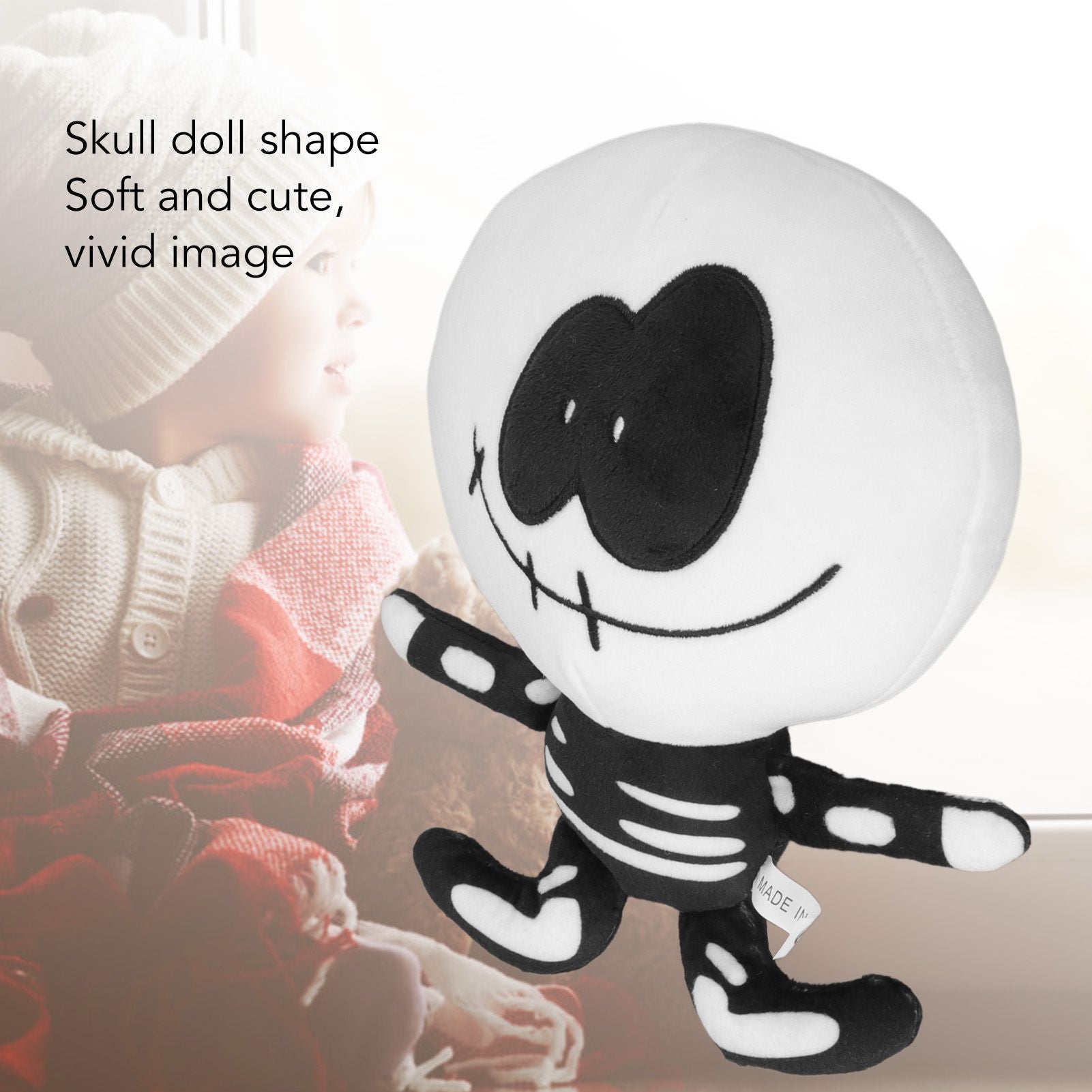 Skeleton Plush Toy Cartoon Anime Soft Stuffed Doll Children Birthday Christmas Gift V1294-YM0512-3115220128911