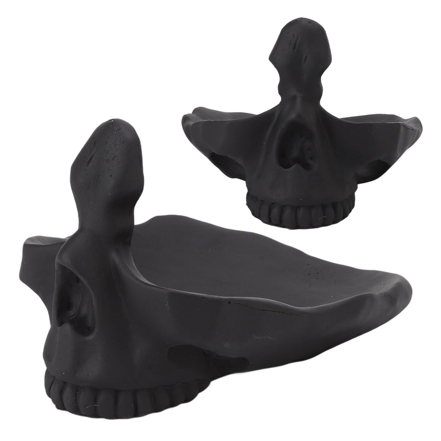 Skull Glasses Stand Lifelike Scratch Resistant Practical Statue Eyeglasses Holder with Storage Tray for Home V1294-YM0512-3115220130311