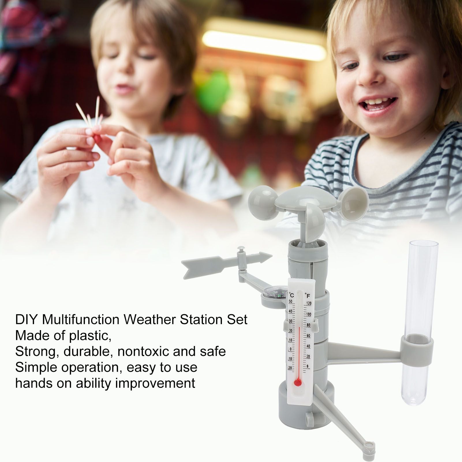 DIY Weather Station Toy Educational Multifunction Weather Station Set Science Education Toys V1294-YM0512-3115220130711