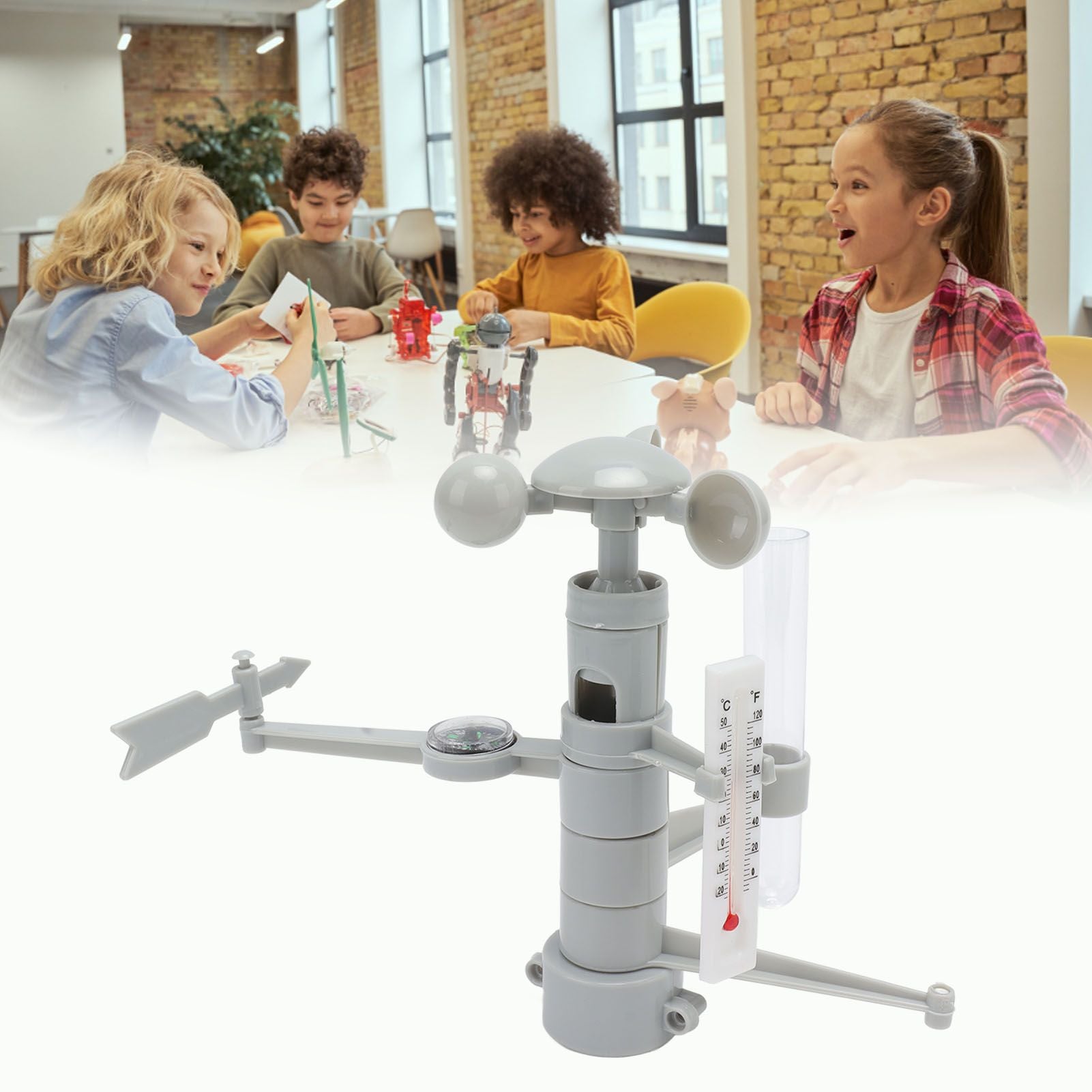DIY Weather Station Toy Educational Multifunction Weather Station Set Science Education Toys V1294-YM0512-3115220130711