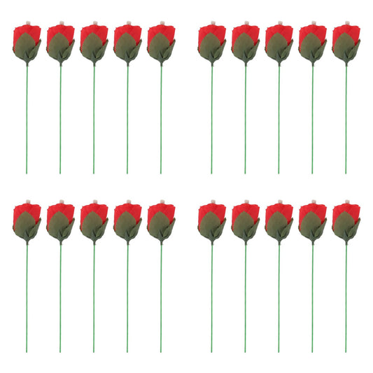 20 Pcs Flame Appearing Rose Exquisite Flower Rose Tricks Toys Professional Magician Props for Parties V1294-YM0512-3115220130911