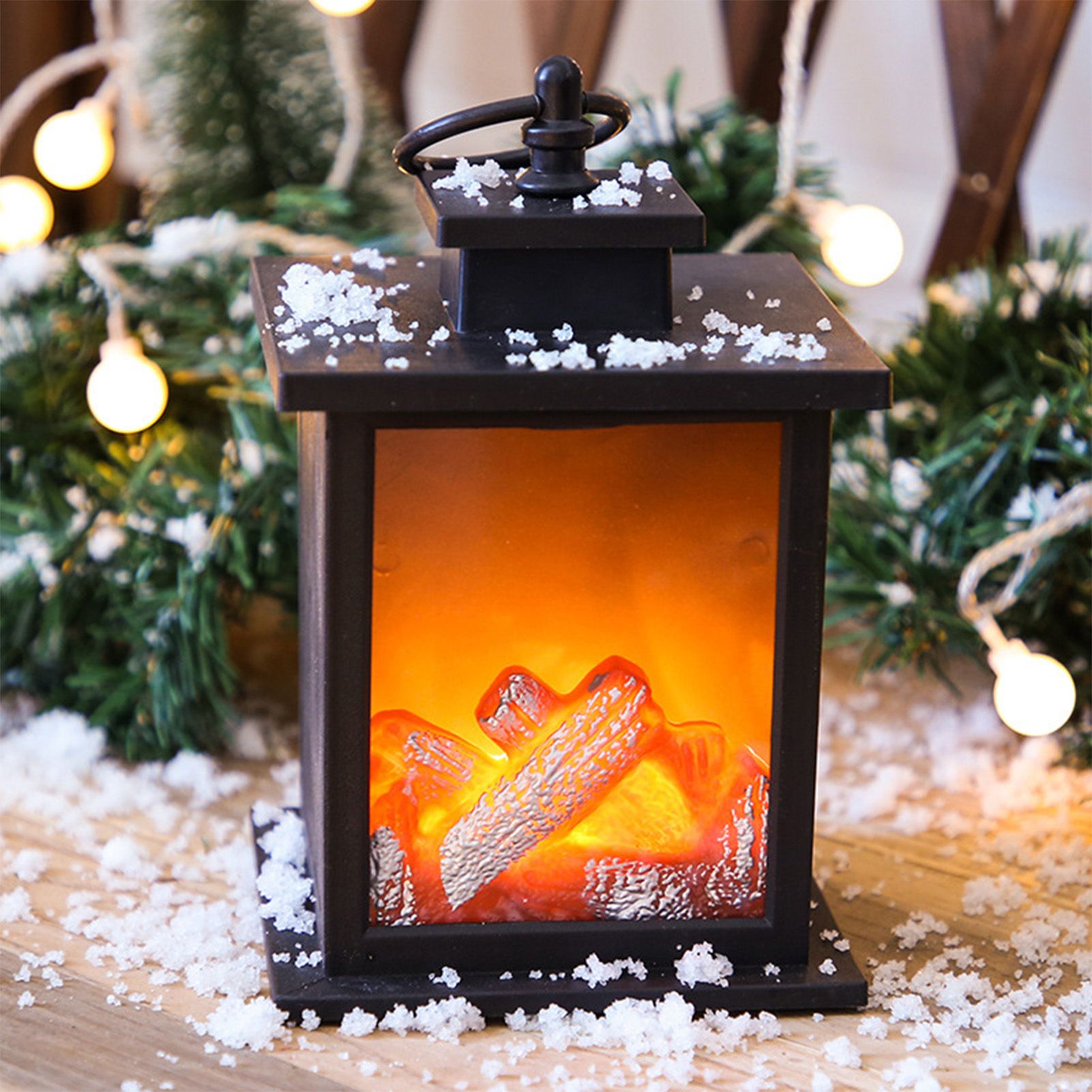 LED Flame Lantern Light Fashionable Retro Lantern Hanging Lamp for Christmas Decoration Square Flame Lamp, M V1294-YM0512-3115220131111